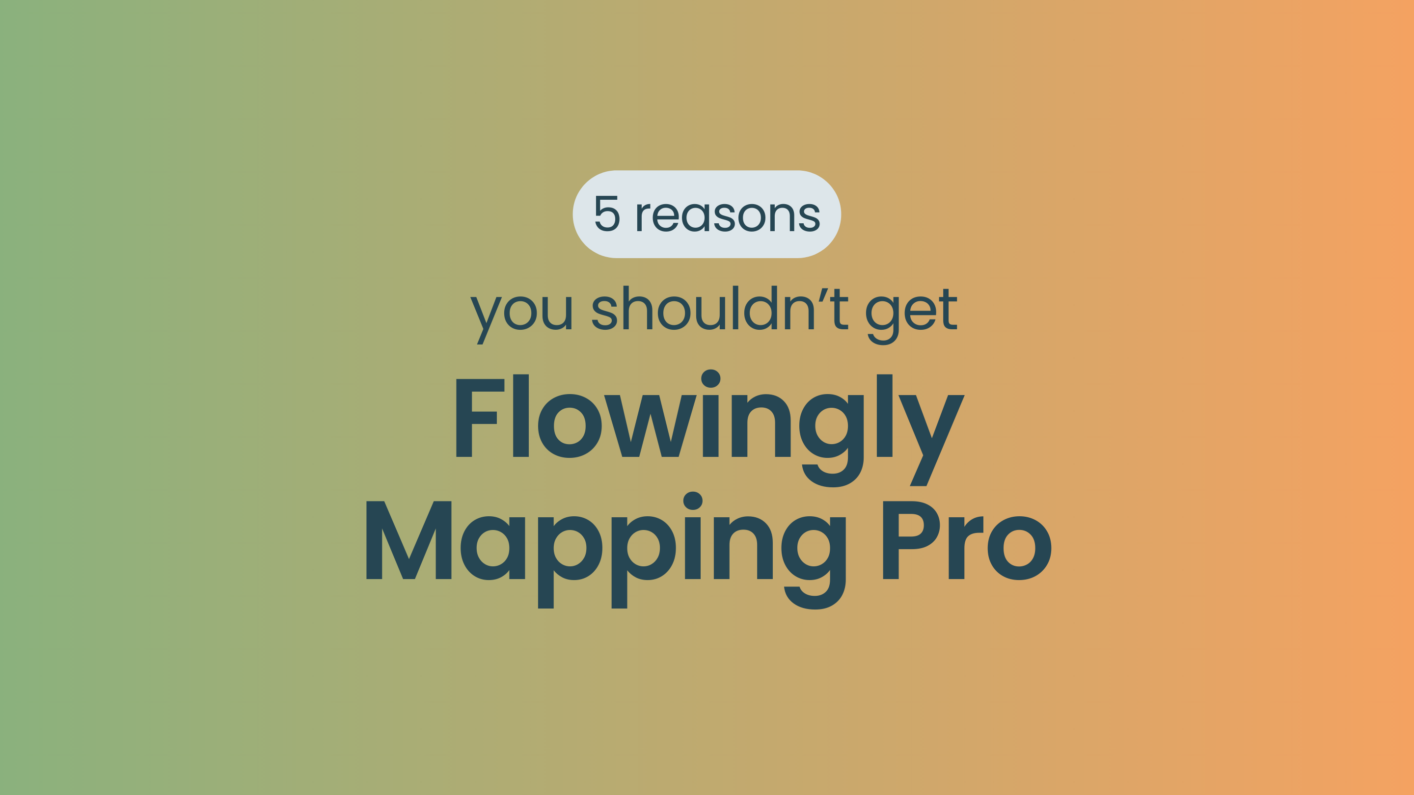 5 Reasons Why You Shouldn't Get Flowingly Mapping Pro