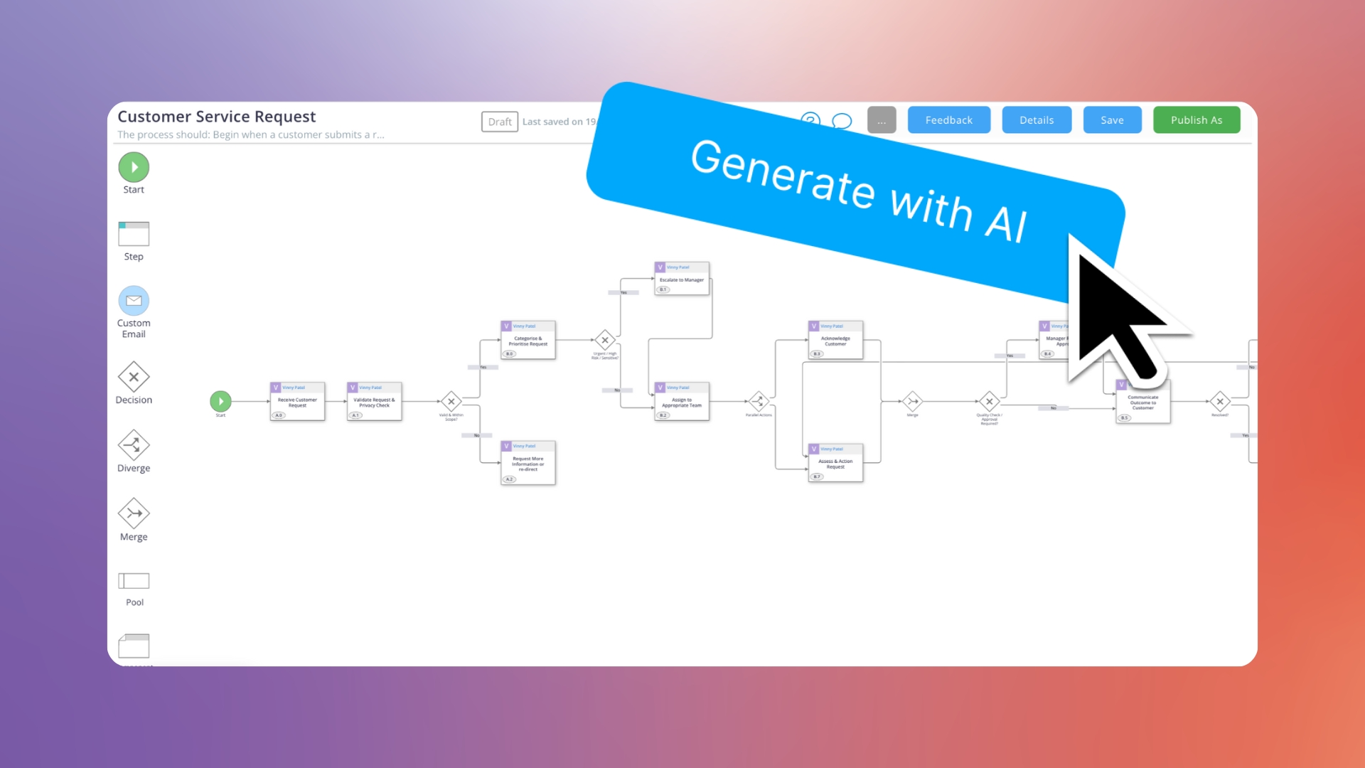 Meet Flowingly's AI Map Builder - giving teams a process mapping headstart