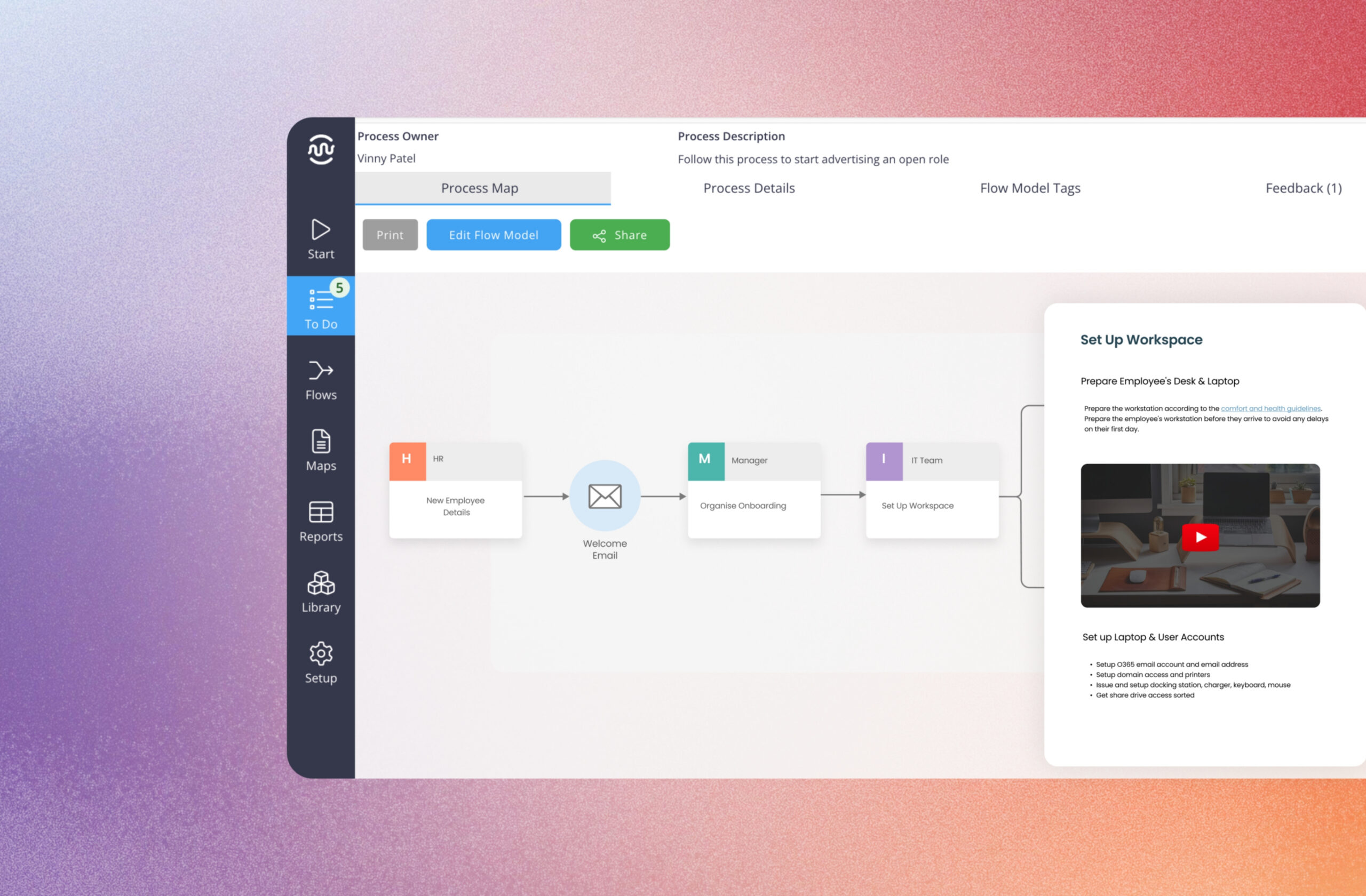Flowingly process mapping and improvement